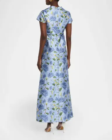 Sachin & Babi Marni Floral-Print Gazar Gown | Thumbnail 3 Sachin & Babi Marni Floral-Print Gazar Gown | Thumbnail 3