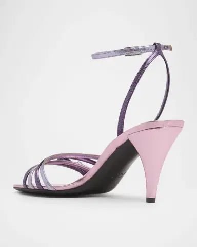 Versace 80mm Medusa Metallic Laminated Leather Sandals | Thumbnail 2 Versace 80mm Medusa Metallic Laminated Leather Sandals | Thumbnail 2