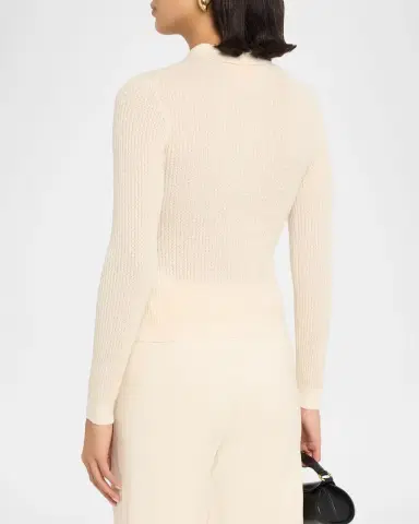 Guest in Residence Shrunken Long-Sleeve Cashmere Polo | Thumbnail 3 Guest in Residence Shrunken Long-Sleeve Cashmere Polo | Thumbnail 3