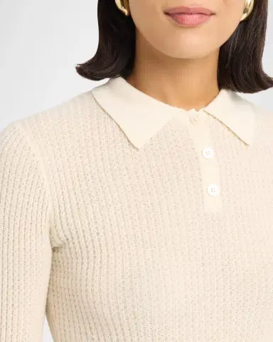 Guest in Residence Shrunken Long-Sleeve Cashmere Polo | Thumbnail 5 Guest in Residence Shrunken Long-Sleeve Cashmere Polo | Thumbnail 5