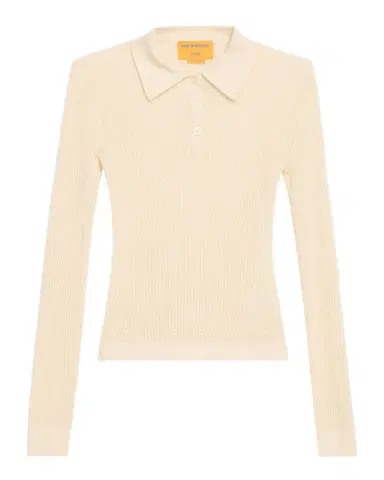 Guest in Residence Shrunken Long-Sleeve Cashmere Polo | Thumbnail 1 Guest in Residence Shrunken Long-Sleeve Cashmere Polo | Thumbnail 1