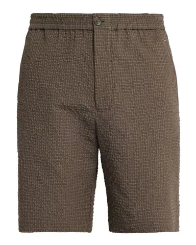 Emporio Armani Men's Geometric Textured Flat-Front Shorts | Thumbnail 1 Emporio Armani Men's Geometric Textured Flat-Front Shorts | Thumbnail 1