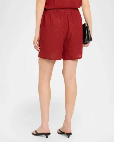 Eileen Fisher Striped Organic Linen Walking Shorts | Thumbnail 3 Eileen Fisher Striped Organic Linen Walking Shorts | Thumbnail 3