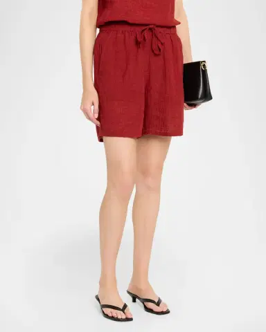 Eileen Fisher Striped Organic Linen Walking Shorts | Thumbnail 4 Eileen Fisher Striped Organic Linen Walking Shorts | Thumbnail 4