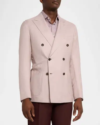 Brioni Men's Soffio Cashmere Double-Breasted Jacket | Thumbnail 4 Brioni Men's Soffio Cashmere Double-Breasted Jacket | Thumbnail 4