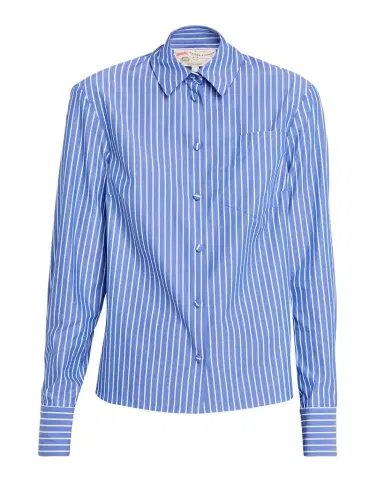 Maison Common Striped Cotton Poplin Button-Down Shirt | Thumbnail 1 Maison Common Striped Cotton Poplin Button-Down Shirt | Thumbnail 1