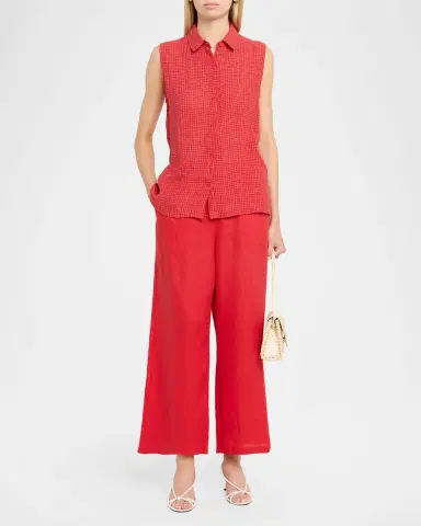Eileen Fisher Wide-Leg Organic Linen Ankle Pants | Thumbnail 2 Eileen Fisher Wide-Leg Organic Linen Ankle Pants | Thumbnail 2
