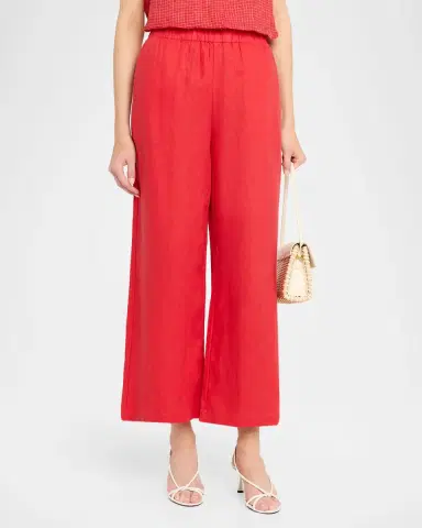 Eileen Fisher Wide-Leg Organic Linen Ankle Pants | Thumbnail 4 Eileen Fisher Wide-Leg Organic Linen Ankle Pants | Thumbnail 4
