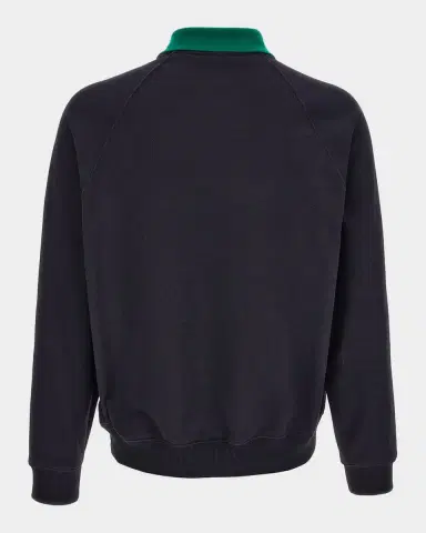 Versace Men's Embroidered Cotton-Jersey Polo Sweatshirt | Thumbnail 2 Versace Men's Embroidered Cotton-Jersey Polo Sweatshirt | Thumbnail 2