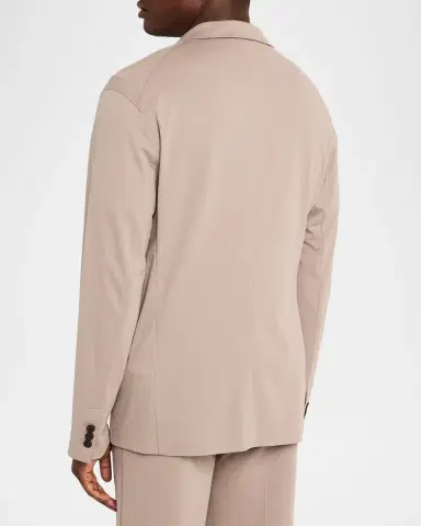 Emporio Armani Men's Micro-Textured Viscose Blend Single-Breasted Blazer | Thumbnail 3 Emporio Armani Men's Micro-Textured Viscose Blend Single-Breasted Blazer | Thumbnail 3