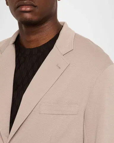 Emporio Armani Men's Micro-Textured Viscose Blend Single-Breasted Blazer | Thumbnail 5 Emporio Armani Men's Micro-Textured Viscose Blend Single-Breasted Blazer | Thumbnail 5