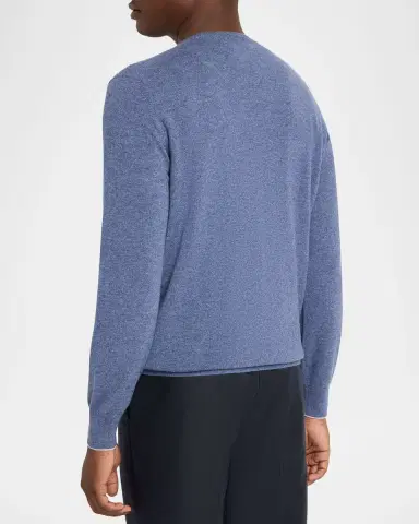 Brunello Cucinelli Men's Cashmere Knit V-Neck Sweater | Thumbnail 3 Brunello Cucinelli Men's Cashmere Knit V-Neck Sweater | Thumbnail 3