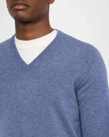 Brunello Cucinelli Men's Cashmere Knit V-Neck Sweater | Thumbnail 5 Brunello Cucinelli Men's Cashmere Knit V-Neck Sweater | Thumbnail 5