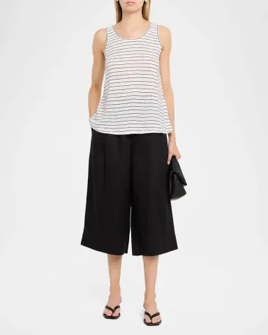 Eileen Fisher Pleated Organic Linen Culotte Pants | Thumbnail 2 Eileen Fisher Pleated Organic Linen Culotte Pants | Thumbnail 2