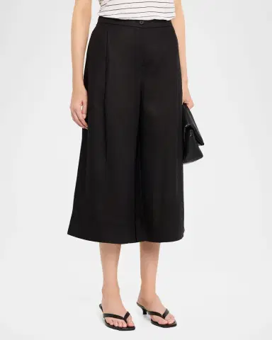 Eileen Fisher Pleated Organic Linen Culotte Pants | Thumbnail 4 Eileen Fisher Pleated Organic Linen Culotte Pants | Thumbnail 4