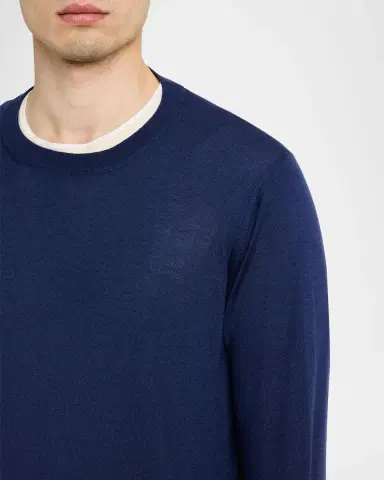 Brunello Cucinelli Men's Cashmere Knit Crewneck Sweater | Thumbnail 5 Brunello Cucinelli Men's Cashmere Knit Crewneck Sweater | Thumbnail 5