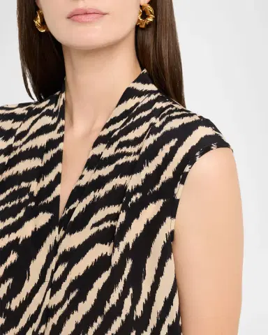 Maison Common Animal-Print Silk Sleeveless Blouse | Thumbnail 5 Maison Common Animal-Print Silk Sleeveless Blouse | Thumbnail 5