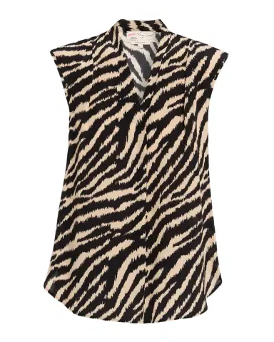 Maison Common Animal-Print Silk Sleeveless Blouse | Thumbnail 1 Maison Common Animal-Print Silk Sleeveless Blouse | Thumbnail 1