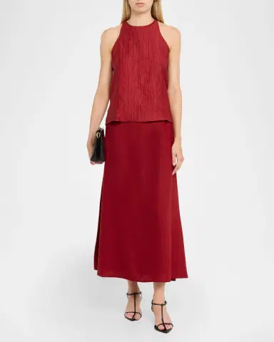 Eileen Fisher A-Line Organic Linen Midi Skirt | Thumbnail 2 Eileen Fisher A-Line Organic Linen Midi Skirt | Thumbnail 2