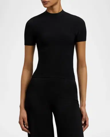 Ralph Lauren Collection Stretch Short-Sleeve Sweater | Thumbnail 4 Ralph Lauren Collection Stretch Short-Sleeve Sweater | Thumbnail 4
