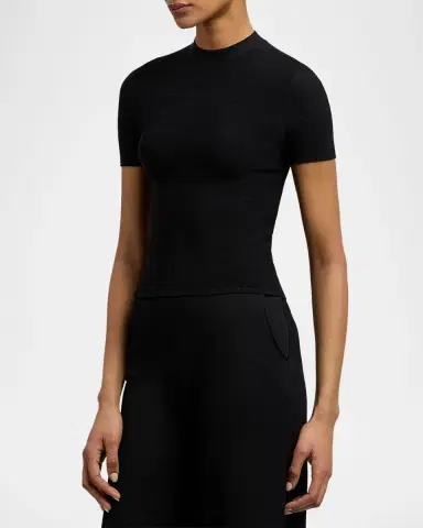 Ralph Lauren Collection Stretch Short-Sleeve Sweater | Thumbnail 5 Ralph Lauren Collection Stretch Short-Sleeve Sweater | Thumbnail 5