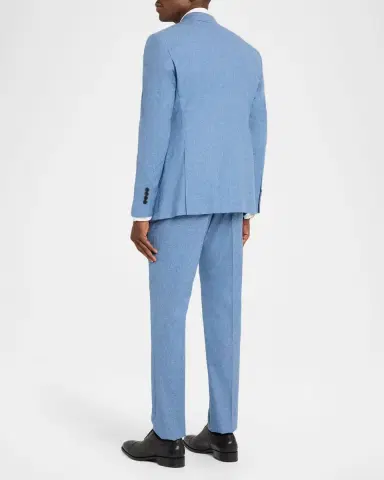 Emporio Armani Men's Wool, Cotton and Silk Sharkskin Two-Piece Suit | Thumbnail 3 Emporio Armani Men's Wool, Cotton and Silk Sharkskin Two-Piece Suit | Thumbnail 3