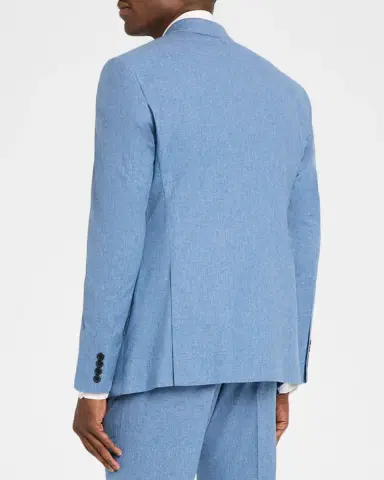 Emporio Armani Men's Wool, Cotton and Silk Sharkskin Two-Piece Suit | Thumbnail 5 Emporio Armani Men's Wool, Cotton and Silk Sharkskin Two-Piece Suit | Thumbnail 5
