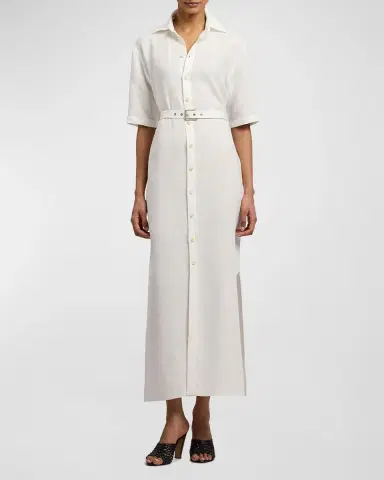 Ralph Lauren Collection Carol Linen Day Dress | Thumbnail 2 Ralph Lauren Collection Carol Linen Day Dress | Thumbnail 2