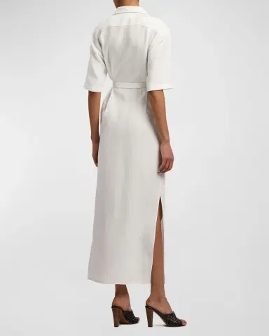 Ralph Lauren Collection Carol Linen Day Dress | Thumbnail 3 Ralph Lauren Collection Carol Linen Day Dress | Thumbnail 3