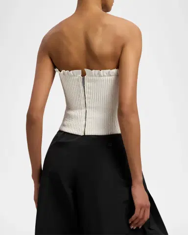 Ralph Lauren Collection Fisher Lambskin Bustier | Thumbnail 3 Ralph Lauren Collection Fisher Lambskin Bustier | Thumbnail 3