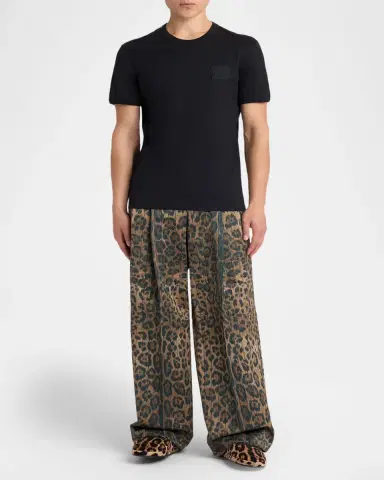 Dolce & Gabbana Men's Cotton DG-Patch Crewneck T-Shirt | Thumbnail 2 Dolce & Gabbana Men's Cotton DG-Patch Crewneck T-Shirt | Thumbnail 2