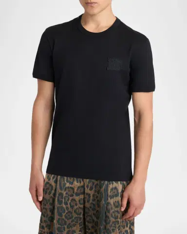 Dolce & Gabbana Men's Cotton DG-Patch Crewneck T-Shirt | Thumbnail 4 Dolce & Gabbana Men's Cotton DG-Patch Crewneck T-Shirt | Thumbnail 4