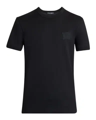 Dolce & Gabbana Men's Cotton DG-Patch Crewneck T-Shirt | Thumbnail 1 Dolce & Gabbana Men's Cotton DG-Patch Crewneck T-Shirt | Thumbnail 1