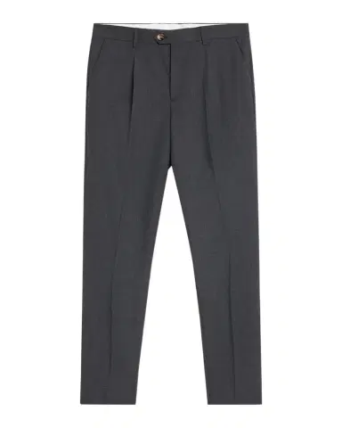 Brunello Cucinelli Men's Wool Sharkskin Pleated Pants | Thumbnail 1 Brunello Cucinelli Men's Wool Sharkskin Pleated Pants | Thumbnail 1