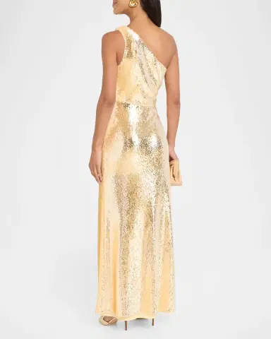 Milly Porsha One-Shoulder Sequin Maxi Dress | Thumbnail 3 Milly Porsha One-Shoulder Sequin Maxi Dress | Thumbnail 3