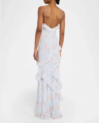 LoveShackFancy Rialto Asymmetric Ruffle Maxi Dress | Thumbnail 3 LoveShackFancy Rialto Asymmetric Ruffle Maxi Dress | Thumbnail 3