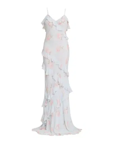 LoveShackFancy Rialto Asymmetric Ruffle Maxi Dress | Thumbnail 1 LoveShackFancy Rialto Asymmetric Ruffle Maxi Dress | Thumbnail 1