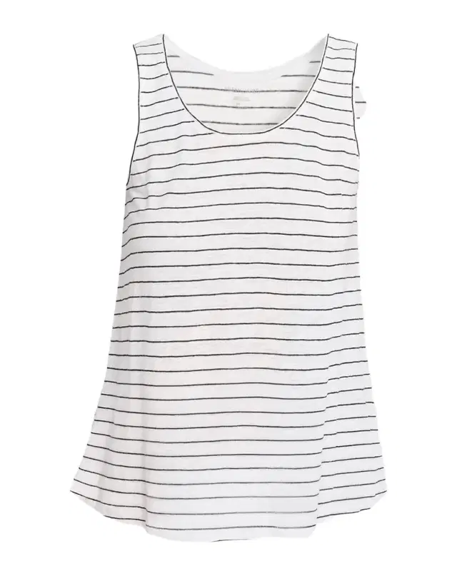 Striped Organic Linen Knit Tank Top Striped Organic Linen Knit Tank Top