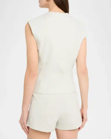 A.L.C. Georgie Linen-Blend Vest | Thumbnail 3 A.L.C. Georgie Linen-Blend Vest | Thumbnail 3