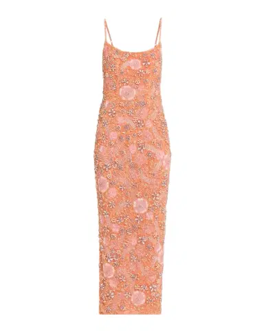 Rachel Gilbert Francesca Flower Embellished Column Dress | Thumbnail 1 Rachel Gilbert Francesca Flower Embellished Column Dress | Thumbnail 1