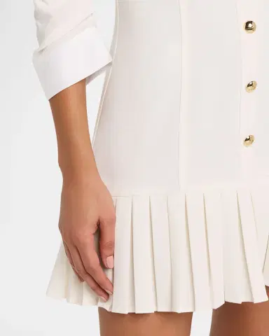 Cinq à Sept Luca Drapey Crepe Mini Shirtdress | Thumbnail 5 Cinq à Sept Luca Drapey Crepe Mini Shirtdress | Thumbnail 5