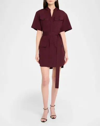 A.L.C. Quinn Short-Sleeve Twill Shirtdress | Thumbnail 2 A.L.C. Quinn Short-Sleeve Twill Shirtdress | Thumbnail 2