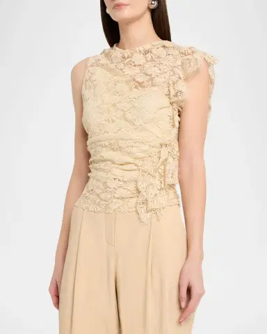 A.L.C. Astrid Lace Ruffle Top | Thumbnail 4 A.L.C. Astrid Lace Ruffle Top | Thumbnail 4