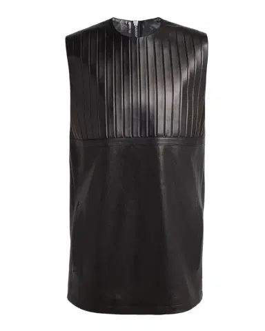 Versace Pleated Leather Mini Dress | Thumbnail 1 Versace Pleated Leather Mini Dress | Thumbnail 1