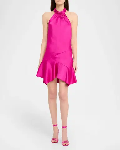 Ramy Brook Nari Asymmetric Flounce Halter Mini Dress | Thumbnail 2 Ramy Brook Nari Asymmetric Flounce Halter Mini Dress | Thumbnail 2