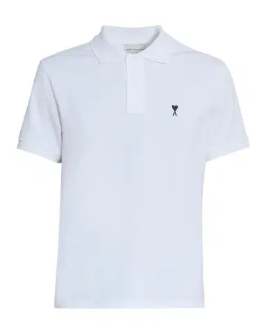 Ami Paris Men's Cotton Pique Ami De Coeur Polo Shirt | Thumbnail 1 Ami Paris Men's Cotton Pique Ami De Coeur Polo Shirt | Thumbnail 1