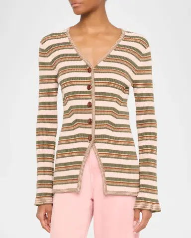 Veronica Beard Grazia Stripe Cardigan | Thumbnail 4 Veronica Beard Grazia Stripe Cardigan | Thumbnail 4