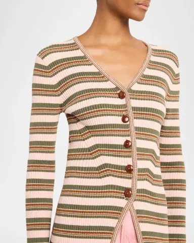 Veronica Beard Grazia Stripe Cardigan | Thumbnail 5 Veronica Beard Grazia Stripe Cardigan | Thumbnail 5