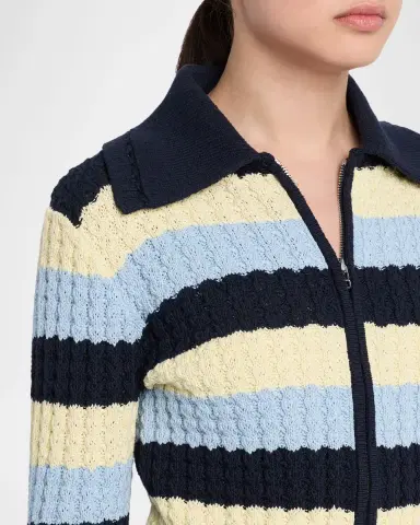 Guest in Residence Kirby Striped Cable-Knit Jacket | Thumbnail 5 Guest in Residence Kirby Striped Cable-Knit Jacket | Thumbnail 5