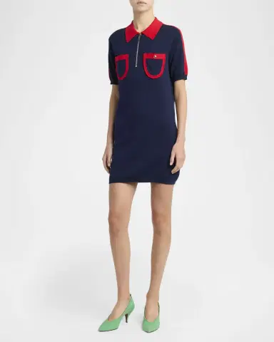 Versace Bicolor Knit Mini Dress | Thumbnail 4 Versace Bicolor Knit Mini Dress | Thumbnail 4